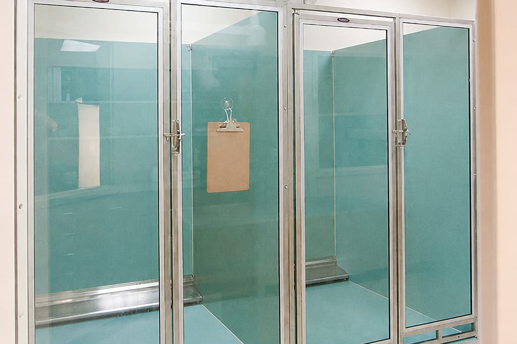 Glass-front ward enclosures